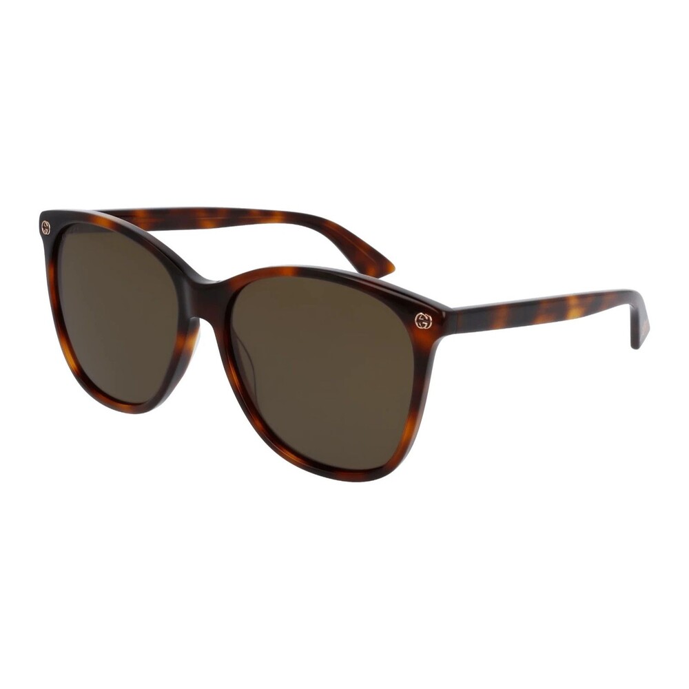 Gucci GG0024S 002 Sunglasses Havana Tortoise Brown 58/16-140 Authentic Italy NEW